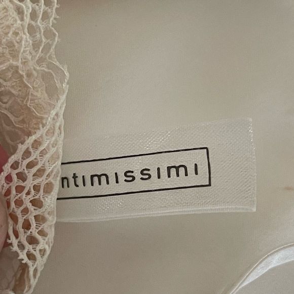 Intimissimi Ivory Lace Silk Slip Top Sz S - Picture 7 of 7